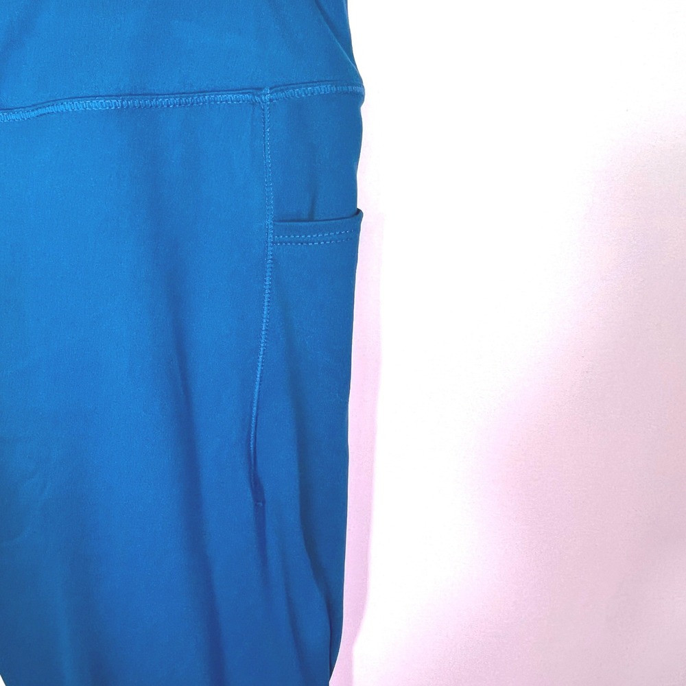 Member's Mark Girls Active Leggings XL 14/16 Turquoise Pockets SG3406-B NEW - Picture 4 of 7